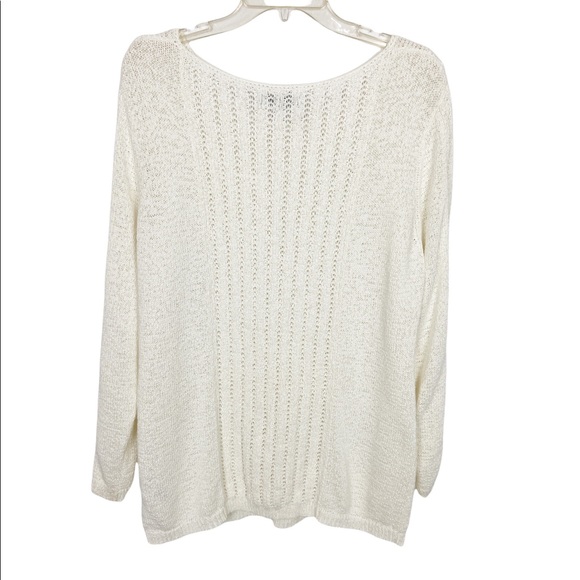 Rachel Zoe Karla Cotton Blend Knit Sweater in Ivory Size XXL - Picture 5 of 8